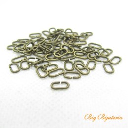 Argola oval ouro velho 05.5x2.3 mm latão 10 g 120 unidades Argola oval ouro velho 05.5x2.3 mm latão 10 g 120 unidades