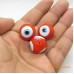 Olho Grego 18 mm bola vermelho 1 unidade
