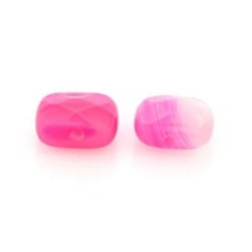 Pedra Agata Pink Quadrado 12x12 mm 5  unidades