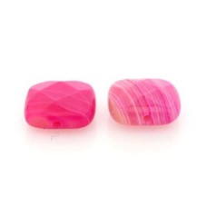 Pedra Agata Pink Quadrado 8x8 mm 5  unidades