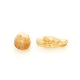 Pedra Brown Glass Gota 7x14 mm 10  unidades