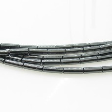 Pedra hematita 10x3 mm fio 50 unidades