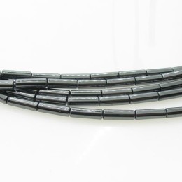 Pedra hematita 10x3 mm fio 50 unidades