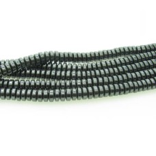 Pedra Hematita 6x4 mm 1 Fio com aprox. 124  unidades