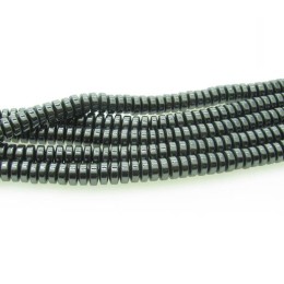 Pedra Hematita 6x4 mm 1 Fio com aprox. 124  unidades