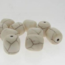 Pedra Howlita  14x9 mm 5  unidades