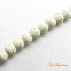 Fio de Pedra Howlita 6 mm 68 Unidades