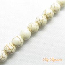 Pedra Howlita 08mm 50 unidades