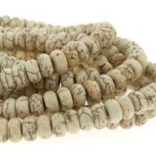 Pedra Howlita 8x4 mm 10  unidades