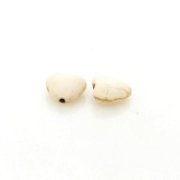 Pedra Howlita Coração 12x12 mm 5  unidades