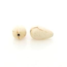 Pedra Howlita 18x10 mm Gota 5 unidades