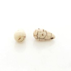 Pedra Howlita 22x12 mm Gota 5 unidades
