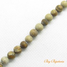 Fio de Pedra Jaspe Madeira 6 mm 68 Unidades