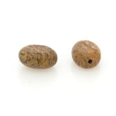 Pedra Jaspe Madeira Oval 05X07 mm 10  unidades