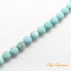 Fio de Pedra Turquesa Fosca 6 mm 68 Unidades