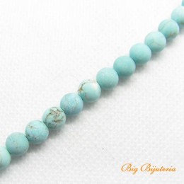 Fio de Pedra Turquesa Fosca 6 mm 68 Unidades