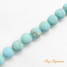 Fio de Pedra Turquesa Fosca 8 mm 50 Unidades