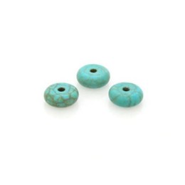 Pedra Turquesa Pastilha 8x3 mm 30  unidades