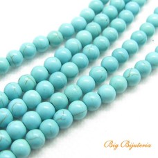 Fio de Pedra turquesa 06 mm 68 unidades
