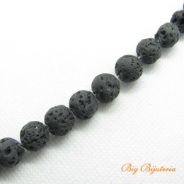 Fio de Pedra Vulcânica Bola 10 mm 1 fio aprox. 44  unidades