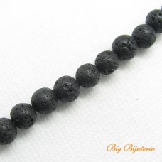 Fio de Pedra Vulcânica Bola 8 mm 1 fio aprox. 48  unidades