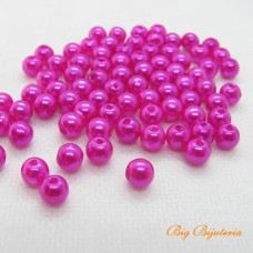 Pérola ABS pink 06 mm 25 gramas  aprox. 450 unidades
