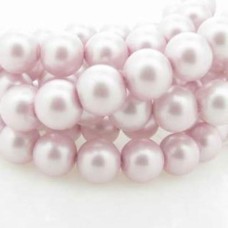 Pérola de Vidro 10 mm Fosco Rosa Fio 86 unidades