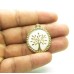 Pingente ouro flash 28 mm arvore da vida rose 1 unidade