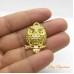 Pingente ouro flash 35x20 mm coruja 3 unidades