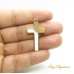 Pingente ouro flash 38x28 mm cruz 1 unidade