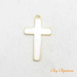 Pingente ouro flash 38x28 mm cruz 1 unidade