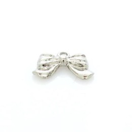 Pingente Níquel 15x10 mm Laço 5  unidades