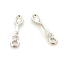 Pingente Níquel 26x05x02 mm Colher 3  unidades