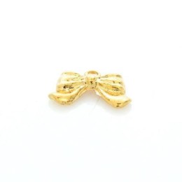 Pingente Ouro Flash 15x10 mm Laço 3  unidades