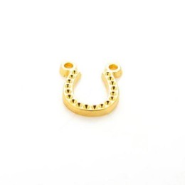 Pingente Ouro Flash 15x17x02 mm Ferradura 3  unidades