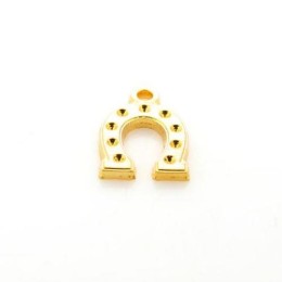 Pingente Ouro Flash 17x12x02 mm Ferradura 3  unidades