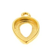 Pingente Ouro Flash 20x12 mm Gota 5  unidades