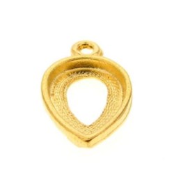 Pingente Ouro Flash 20x12 mm Gota 5  unidades