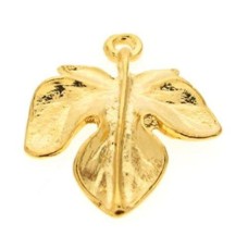 Pingente Ouro Flash 20x30 mm Folha 3  unidades