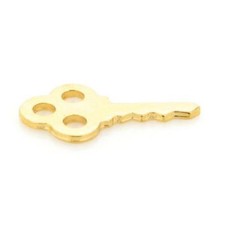 Pingente Ouro Flash 23x12 mm Chave 5  unidades