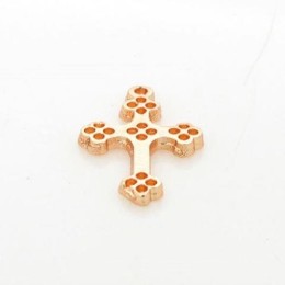 Pingente Ouro Flash 26x17x2 mm Cruz 3  unidades