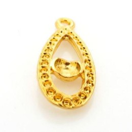 Pingente Ouro Flash 30x13 mm 3  unidades