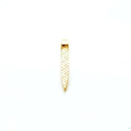 Pingente Ouro Flash 35x04x04 mm 3  unidades