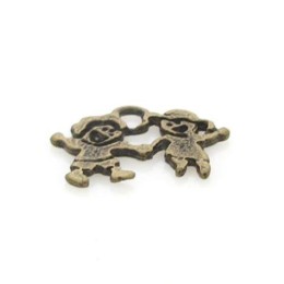 Pingente Ouro Velho 14x19 mm 5  unidades