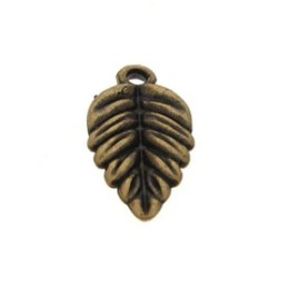 Pingente Ouro Velho 18x8 mm Folha 3  unidades
