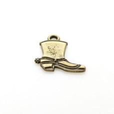 Pingente Ouro Velho 20x20x02 mm Bota 3  unidades