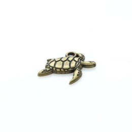 Pingente Ouro Velho 21x25x02 mm Tartaruga 3  unidades