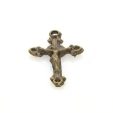 Pingente Ouro Velho 22x14 mm Cruz 3  unidades