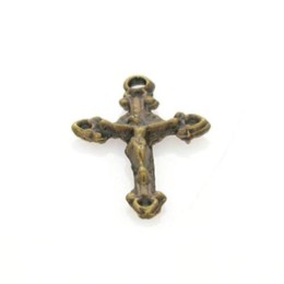 Pingente Ouro Velho 22x14 mm Cruz 3  unidades