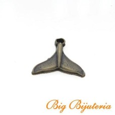 Pingente Ouro Velho 22x19x02 mm Rabo de Baleia 3  unidades
